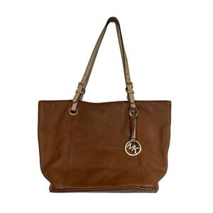 Michael Kors Tote Bag Brown Leather Shoulder Bag Designer Handbag‎ Purse
